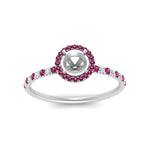 Load image into Gallery viewer, semi-mount-pink-sapphire-halo-petite-engagement-ring-in-white-gold-FD8523SMRGSADRPIANGLE3-NL-WG
