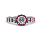 Load image into Gallery viewer, semi-mount-pink-sapphire-halo-wedding-ring-set-in-white-gold-FD8523SMGSADRPI-NL-WG
