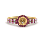Load image into Gallery viewer, semi-mount-pink-sapphire-halo-wedding-ring-set-in-yellow-gold-FD8523SMGSADRPI-NL-YG
