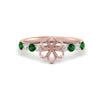Load image into Gallery viewer, semi-mount-prong-studded-emerald-accented-solitaire-engagement-ring-in-FD10955SMRGEMGRANGLE3-NL-RG