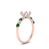 Load image into Gallery viewer, semi-mount-prong-studded-emerald-accented-solitaire-engagement-ring-in-FD10955SMRGEMGRANGLE3-NL-RG