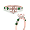 Load image into Gallery viewer, semi-mount-prong-studded-emerald-accented-solitaire-engagement-ring-in-FD10955SMRGEMGRANGLE3-NL-RG