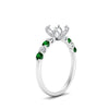 Load image into Gallery viewer, semi-mount-prong-studded-emerald-accented-solitaire-engagement-ring-in-FD10955SMRGEMGRANGLE3-NL-WG