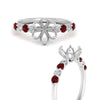 Load image into Gallery viewer, semi-mount-prong-studded-ruby-accented-solitaire-engagement-ring-in-FD10955SMRGRUDRANGLE3-NL-WG