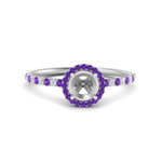 Load image into Gallery viewer, semi-mount-purple-topaz-halo-petite-engagement-ring-in-white-gold-FD8523SMRGVITOANGLE3-NL-WG
