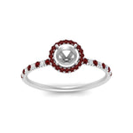 Load image into Gallery viewer, semi-mount-ruby-halo-petite-engagement-ring-in-white-gold-FD8523SMRGRUDRANGLE3-NL-WG
