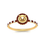 Load image into Gallery viewer, semi-mount-ruby-halo-petite-engagement-ring-in-yellow-gold-FD8523SMRGRUDRANGLE3-NL-YG
