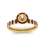 Load image into Gallery viewer, semi-mount-ruby-halo-wedding-ring-set-in-yellow-gold-FD8523SMGRUDR-NL-YG
