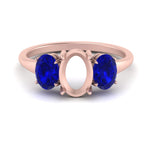 Load image into Gallery viewer, semi-mount-sapphire-3-stone-basket-engagement-ring-in-rose-gold-FD10416SMRGSABL-NL-RG
