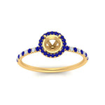 Load image into Gallery viewer, semi-mount-sapphire-halo-petite-engagement-ring-in-yellow-gold-FD8523SMRGSABLANGLE3-NL-YG
