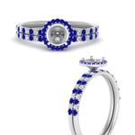 Load image into Gallery viewer, semi-mount-sapphire-halo-wedding-ring-set-in-white-gold-FD8523SMGSABL-NL-WG
