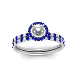 Load image into Gallery viewer, semi-mount-sapphire-halo-wedding-ring-set-in-white-gold-FD8523SMGSABL-NL-WG

