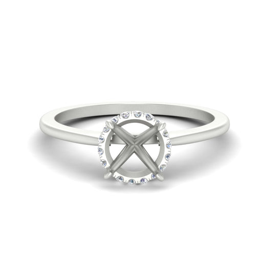 Secret Halo Semi Mount Engagement Ring