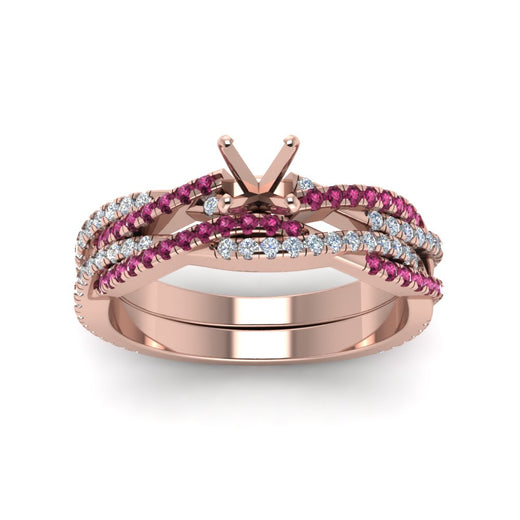 semi-mount-simple-diamond-twisted-vine-bridal-ring-sets-with-pink-sapphire-in-14K-rose-gold-FD8233SMGSADRPI-NL-RG