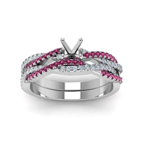 semi-mount-simple-diamond-twisted-vine-bridal-ring-sets-with-pink-sapphire-in-950-Platinum-FD8233SMGSADRPI-NL-WG
