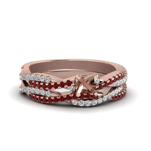 semi-mount-simple-diamond-twisted-vine-bridal-ring-sets-with-ruby-in-14K-rose-gold-FD8233SMGRUDR-NL-RG