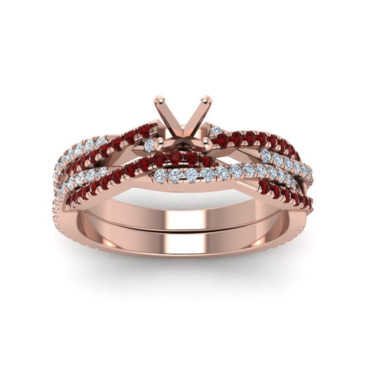 semi-mount-simple-diamond-twisted-vine-bridal-ring-sets-with-ruby-in-14K-rose-gold-FD8233SMGRUDR-NL-RG