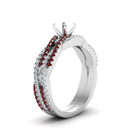 semi-mount-simple-diamond-twisted-vine-bridal-ring-sets-with-ruby-in-950-Platinum-FD8233SMGRUDR-NL-WG