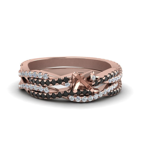 semi-mount-simple-twisted-vine-bridal-ring-sets-with-black-diamond-in-14K-rose-gold-FD8233SMGBLACK-NL-RG