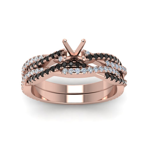 semi-mount-simple-twisted-vine-bridal-ring-sets-with-black-diamond-in-14K-rose-gold-FD8233SMGBLACK-NL-RG