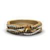 Load image into Gallery viewer, semi-mount-simple-twisted-vine-bridal-ring-sets-with-black-diamond-in-14K-yellow-gold-FD8233SMGBLACK-NL-YG