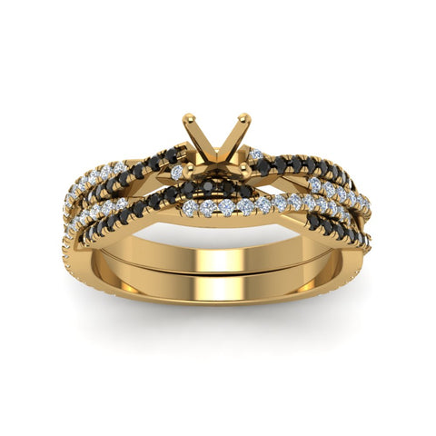 semi-mount-simple-twisted-vine-bridal-ring-sets-with-black-diamond-in-14K-yellow-gold-FD8233SMGBLACK-NL-YG