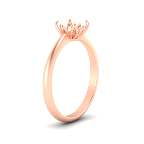 Semi Mount Cathedral Ring With Floral Head