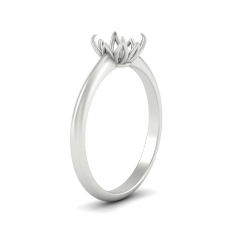 Semi Mount Cathedral Ring With Floral Head