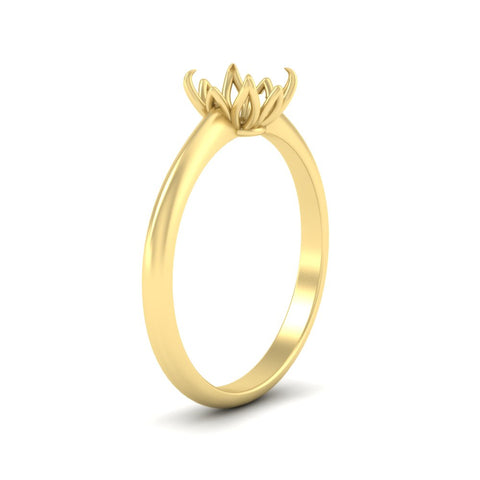 Semi Mount Cathedral Ring With Floral Head