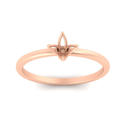 Semi Mount Tulip Engagement Ring