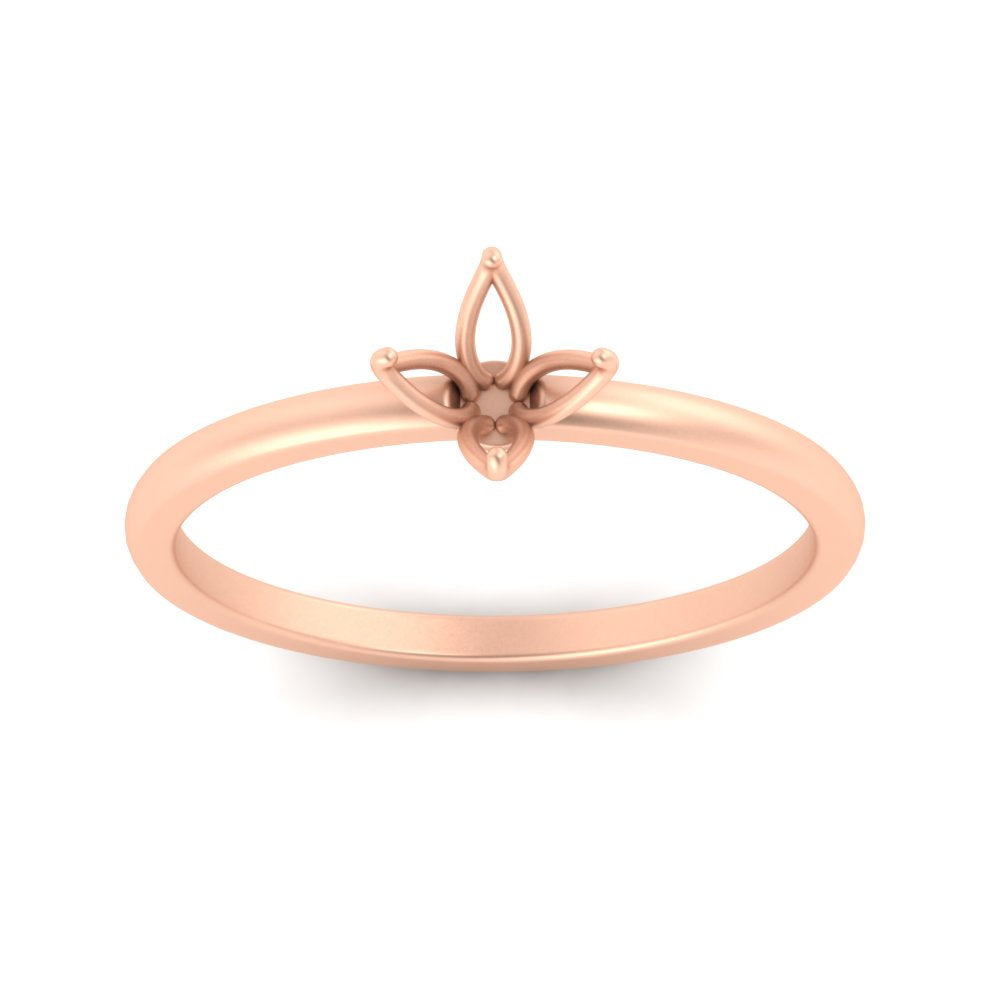 Semi Mount Tulip Engagement Ring