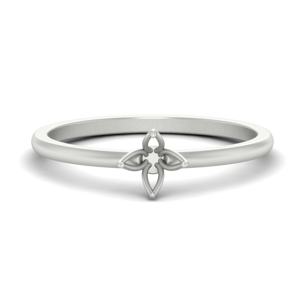 Semi Mount Tulip Engagement Ring