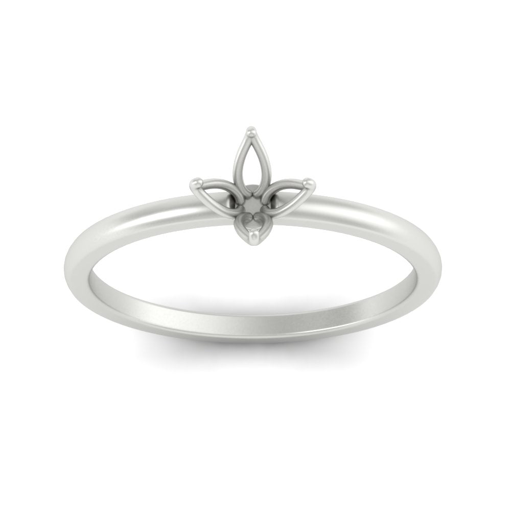 Semi Mount Tulip Engagement Ring