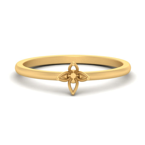 Semi Mount Tulip Engagement Ring