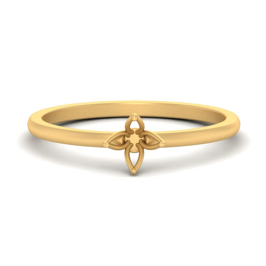 Semi Mount Tulip Engagement Ring