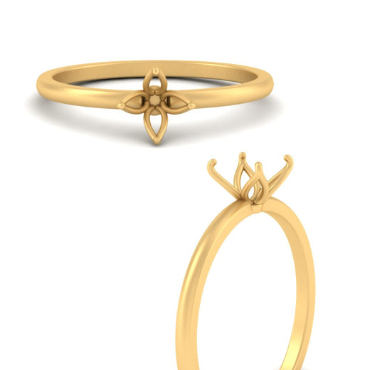 Semi Mount Tulip Engagement Ring