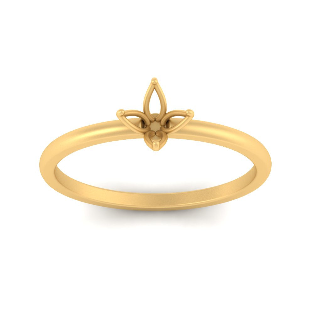 Semi Mount Tulip Engagement Ring