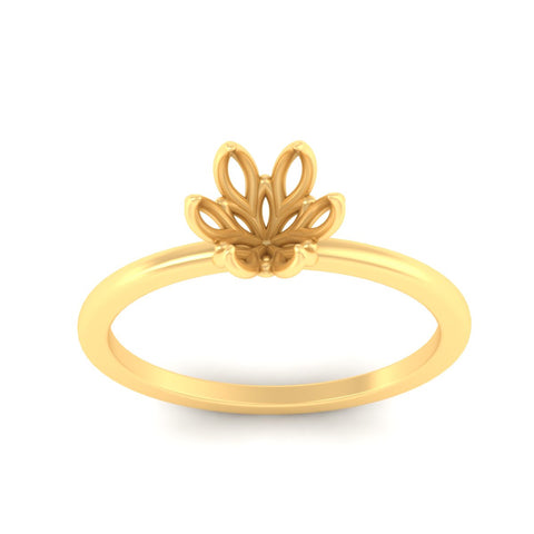 Semi Mount Tulip Six Prong Solitaire Engagement Ring
