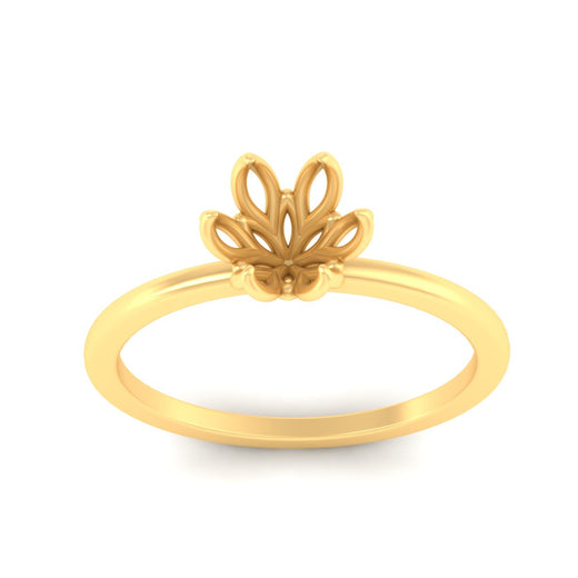Semi Mount Tulip Six Prong Solitaire Engagement Ring