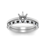 Load image into Gallery viewer, semi-mount-solitaire-engagement-ring-with-black-diamond-band-in-FD9334SMGBLACKANGLE3-NL-WG-B1
