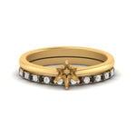 Load image into Gallery viewer, semi-mount-solitaire-engagement-ring-with-black-diamond-band-in-FD9334SMGBLACKANGLE3-NL-YG-B1
