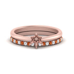 Load image into Gallery viewer, semi-mount-solitaire-engagement-ring-with-orange-sapphire-band-in-FD9334SMGSAORANGLE3-NL-RG-B1
