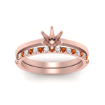 Load image into Gallery viewer, semi-mount-solitaire-engagement-ring-with-orange-sapphire-band-in-FD9334SMGSAORANGLE3-NL-RG-B1

