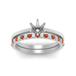 Load image into Gallery viewer, semi-mount-solitaire-engagement-ring-with-orange-sapphire-band-in-FD9334SMGSAORANGLE3-NL-WG-B1
