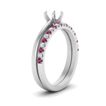 Load image into Gallery viewer, semi-mount-solitaire-engagement-ring-with-pink-sapphire-band-in-FD9334SMGSADRPIANGLE3-NL-WG-B1
