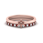 Load image into Gallery viewer, semi-mount-solitaire-engagement-ring-with-ruby-band-in-FD9334SMGRUDRANGLE3-NL-RG-B1
