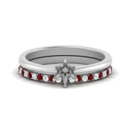 Load image into Gallery viewer, semi-mount-solitaire-engagement-ring-with-ruby-band-in-FD9334SMGRUDRANGLE3-NL-WG-B1
