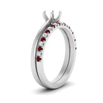 Load image into Gallery viewer, semi-mount-solitaire-engagement-ring-with-ruby-band-in-FD9334SMGRUDRANGLE3-NL-WG-B1
