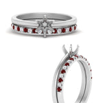 Load image into Gallery viewer, semi-mount-solitaire-engagement-ring-with-ruby-band-in-FD9334SMGRUDRANGLE3-NL-WG-B1
