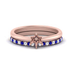 Load image into Gallery viewer, semi-mount-solitaire-engagement-ring-with-sapphire-band-in-FD9334SMGSABLANGLE3-NL-RG-B1
